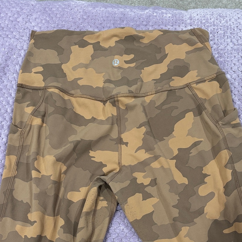 lululemon athletica Camouflage Leggings - Brown and Tan
